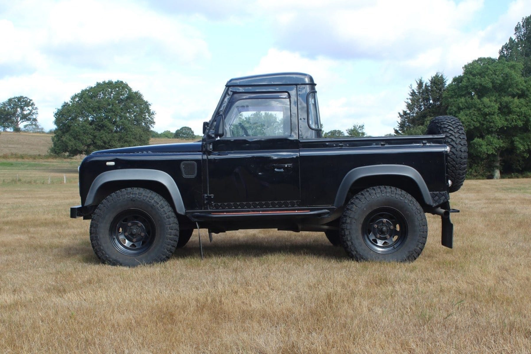 Land Rover Defender 90 300 Tdi Pick Up 1989 negro - foto 7