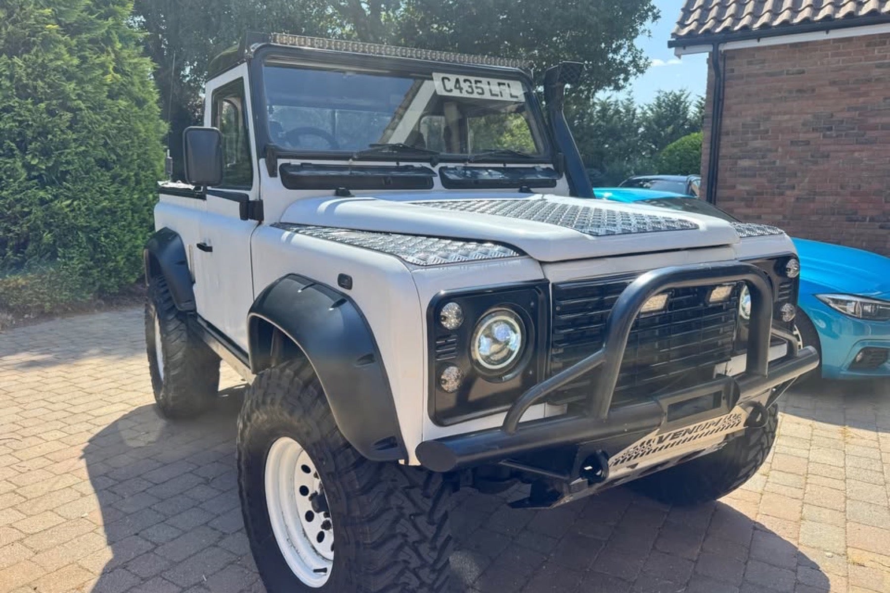 Land Rover Defender 90 Pickup 1985 blanco - foto 5