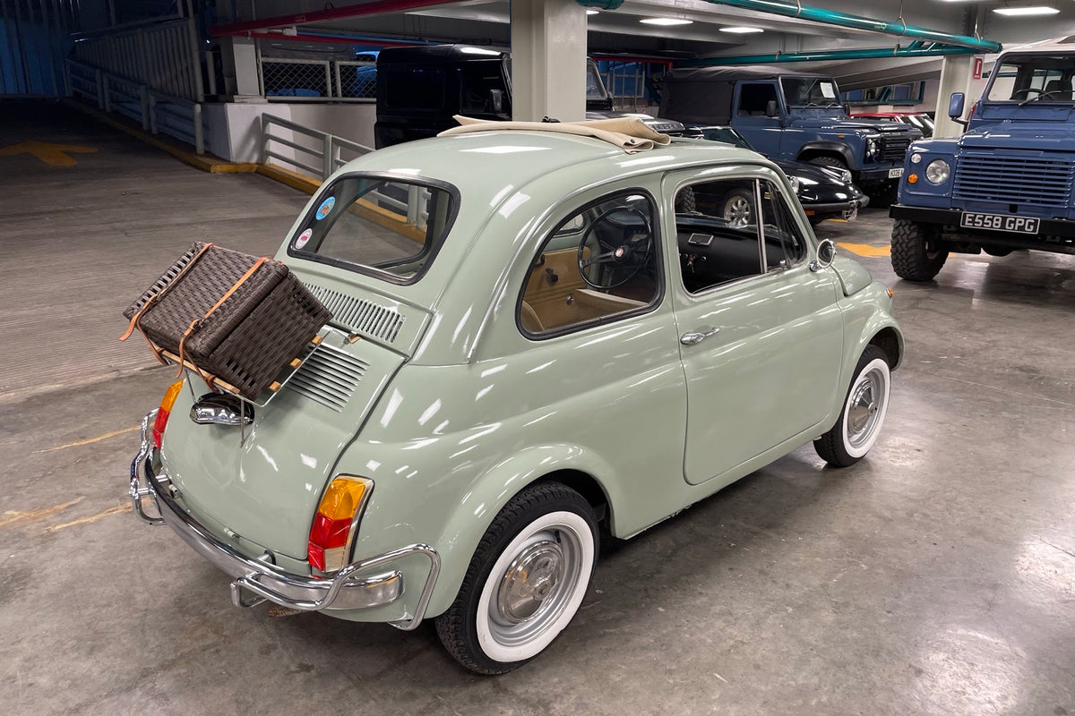 Fiat 500F 1969, tres cuartos trasero izquierdo
